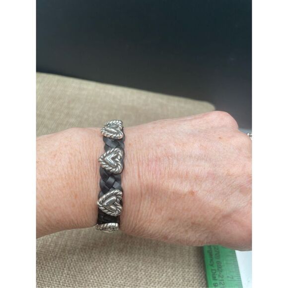 Brighton BANDITS Roped Heart Braid Bandit Bracelet STYLE 07475A Black - Picture 10 of 15